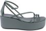 Calvin Klein Groene Plateau Sleehak Sandaal - Thumbnail 1
