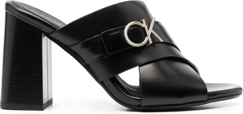 Calvin Klein Heeled Mules Zwart Dames