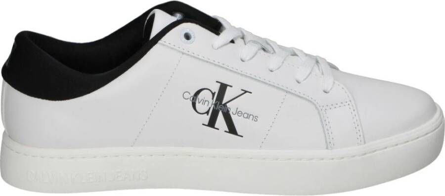 Calvin Klein Jeans Chunky Leren Sneakers met Rubberen Zool White Heren - Foto 6