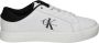 Calvin Klein Jeans Chunky Leren Sneakers met Rubberen Zool White Heren - Thumbnail 6