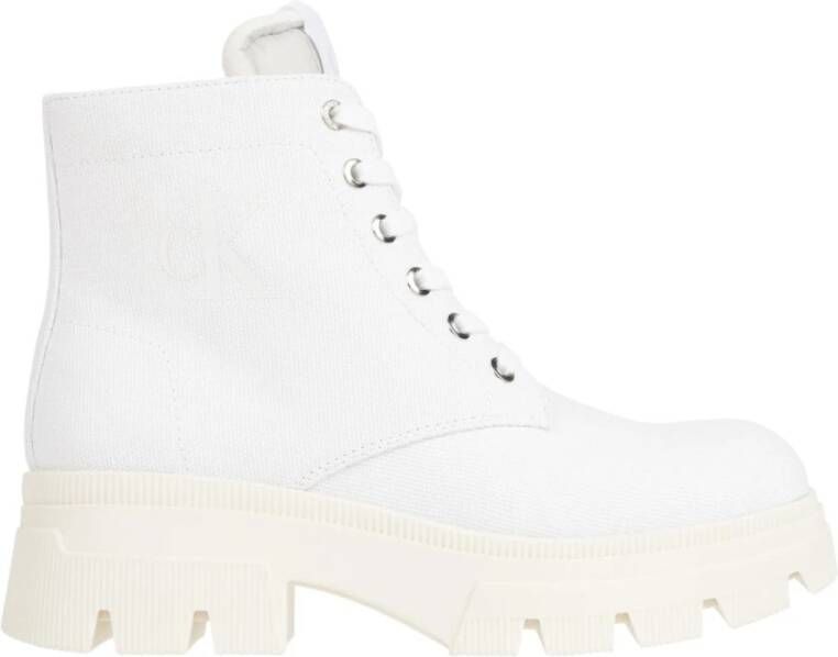 Calvin Klein Sneakers van Gerecycled Katoen White Dames