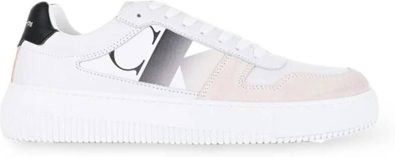 Calvin Klein Jeans Bright White-Black Sneakers Multicolor Heren