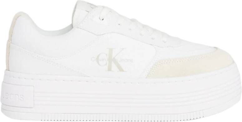 Calvin Klein Jeans Bright White-Creamy White Sneakers White Dames