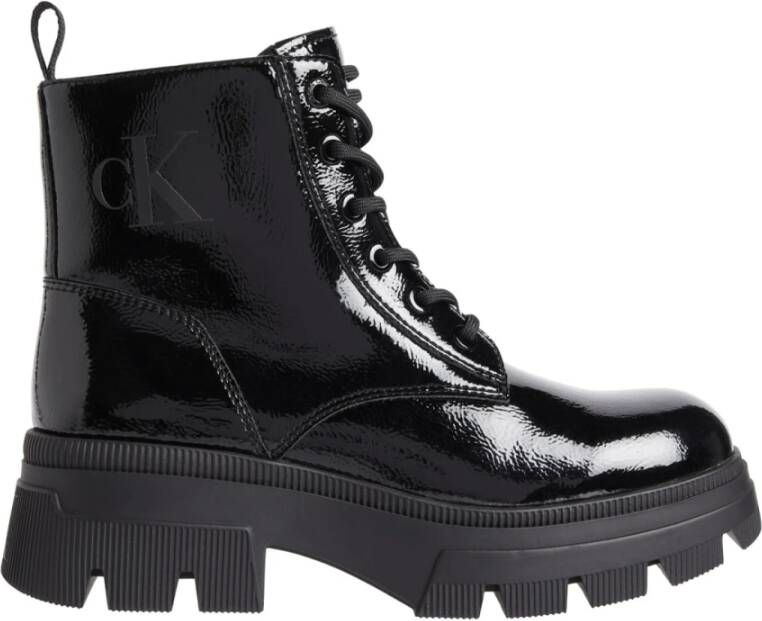 Calvin Klein Jeans Chunky Combat Laceup Boot Black Dames