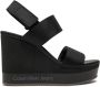 Calvin Klein Jeans Zwarte Sleehak Sandaal Webbing Vrouwen Black Dames - Thumbnail 15