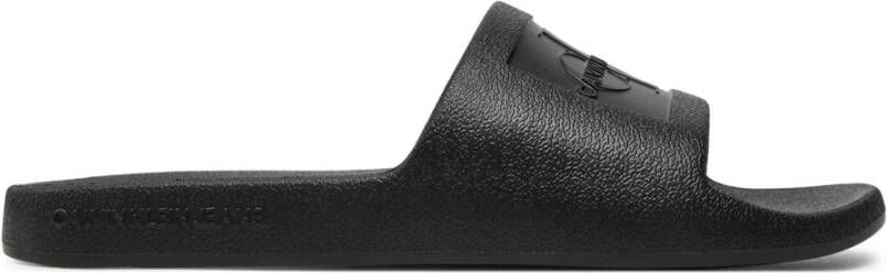 Calvin Klein Jeans Grijze Acetaat Sliders voor Vrouwen Gray Dames
