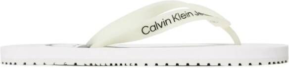 Calvin Klein Jeans Heren Flip Flops Lente Zomer Collectie White Heren