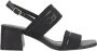 Calvin Klein Jeans Dames sandalen an zwart leer Black Dames - Thumbnail 1