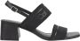 Calvin Klein Jeans Dames sandalen an zwart leer Black Dames - Thumbnail 4