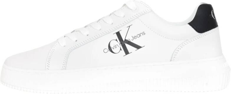 Calvin Klein Jeans Klassieke Cupsole Witte Leren Sneakers White Heren