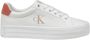 Calvin Klein Jeans Leren Dames Sneakers Lente Zomer Collectie White Dames - Thumbnail 2