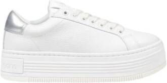 Calvin Klein Jeans Leren Sneaker Dames Collectie Lente Zomer Gray Dames