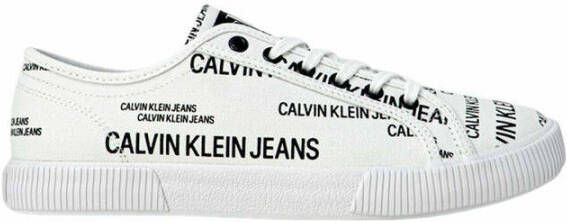 Calvin Klein Jeans Heren Sneakers met Wit Print White Heren