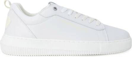 Calvin Klein Jeans Witte LowTop Leren Sneakers Eenvoudig Patroon