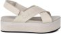 Calvin Klein Jeans Beige Open-Toe Sandalen met Gesp Strik Sluiting Beige Dames - Thumbnail 11