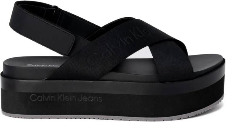 Calvin Klein Jeans 6cm Hak Polyethyleen Dames Sandalen Collectie Black Dames