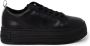Calvin Klein Jeans Zwarte Leren Sportieve Sneakers Black Dames - Thumbnail 5