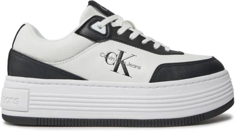 Calvin Klein Jeans Platte Lage Veterschoenen voor Dames White Dames