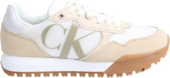 Calvin Klein Stoere Toothy Runner Sneakers Beige Dames