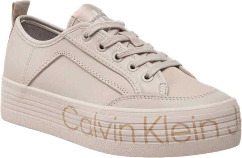 Calvin Klein Jeans Plateausneakers met labelprint model 'VULC'