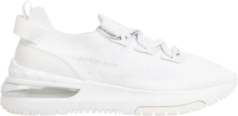 Calvin Klein Jeans Witte stijlvolle sneakers voor vrouwen White Dames