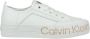 Calvin Klein Jeans Witte Casual Leren Sneakers oor rouwen White Dames - Thumbnail 4