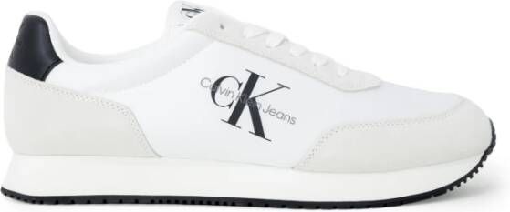 Calvin Klein Jeans Witte Sneakers met Gerecycled Polyester en Suède White Heren - Foto 5