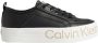 Calvin Klein Jeans Zwarte Casual Leren Dames Sneakers Black Dames - Thumbnail 1