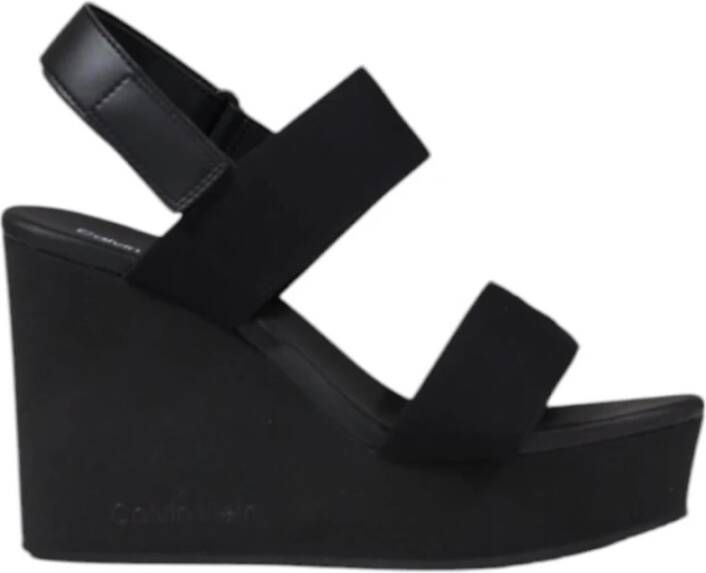 Calvin Klein Jeans Zwarte Casual Textiel Dames Sandalen