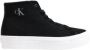 Calvin Klein Jeans Zwarte Leren Sneakers met Rubberen Zool Black Dames - Thumbnail 6