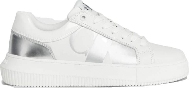 Calvin Klein Jeans Witte Chunky Lage Top Sneakers