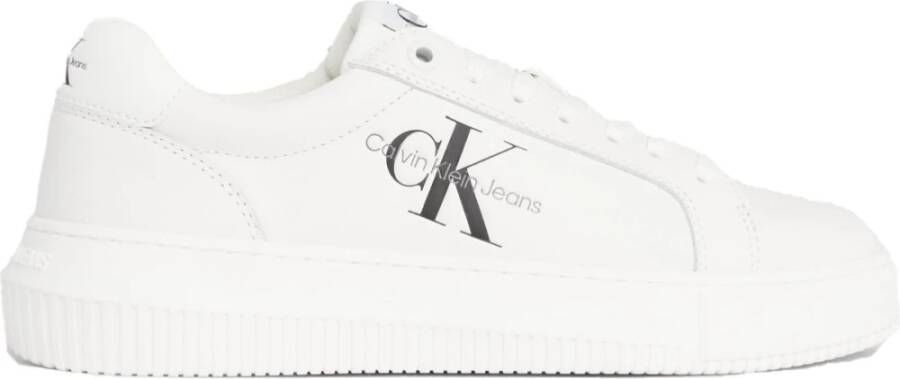 Calvin Klein Plateausneakers CHUNKY CUPSOLE MONO LTH WN vrijetijdsschoen lage schoen veterschoen met ck-opdruk aan de zijkant - Foto 15