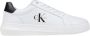 Calvin Klein Jeans Witte Leren Sneakers Vetersluiting Stijl - Thumbnail 1