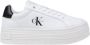 Calvin Klein Jeans Witte Leren Veterschoenen - Thumbnail 1