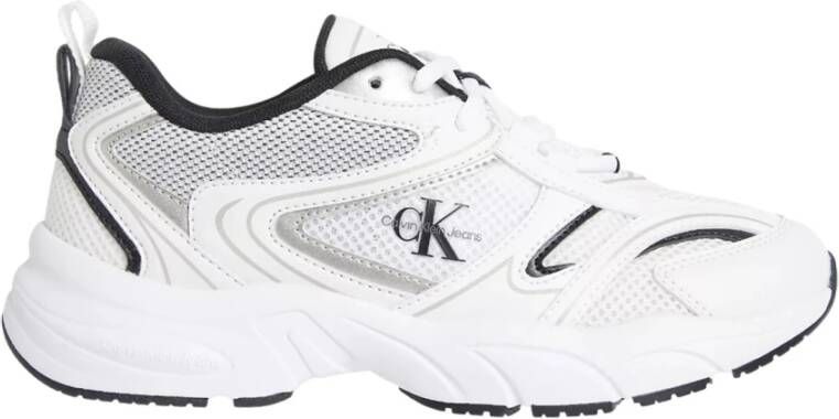 Calvin Klein Jeans Witte sportieve synthetische sneakers voor vrouwen Multicolor Dames