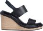 Calvin Klein Jeans Zwarte Casual Damessandalen met Hennepzool - Thumbnail 1