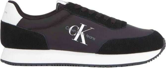 Calvin Klein Jeans Zwarte casual textielen sneakers oor heren Black Heren