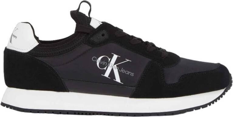 Calvin Klein Jeans Zwarte casual textielsneakers oor Black