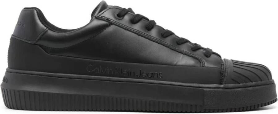 Calvin Klein Jeans Zwarte Chunky Cupsole Sneakers Black Heren