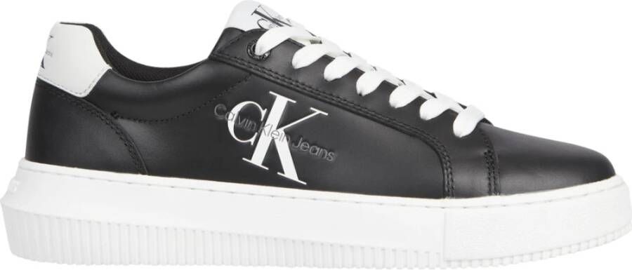 Calvin Klein Plateausneakers CHUNKY CUPSOLE MONO LTH WN vrijetijdsschoen lage schoen veterschoen met ck-opdruk aan de zijkant - Foto 2