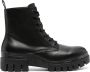 Calvin Klein Jeans Boots van leer met labeldetails model 'COMBAT' - Thumbnail 1