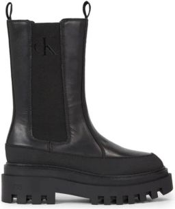 Calvin Klein Jeans Flatform Chelsea Boot Dames Herfst Winter Collectie Black