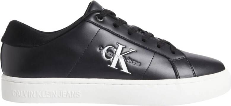 Calvin Klein Sneakers CLASSIC CUPSOLE LACEUP LOW LTH met contrastkleurige logoprint vrijetijdsschoen lage schoen veterschoen