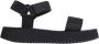 Calvin Klein Jeans Zwarte platte sandalen met klittenbandsluiting - Thumbnail 1