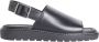 Calvin Klein Jeans Zwarte platte sandalen voor vrouwen - Thumbnail 1