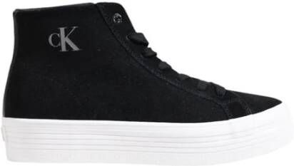 Calvin Klein Jeans Zwarte Suède Leren Sneaker Dames Schoenen