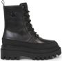 Calvin Klein Jeans Zwarte Veterschoen Flatform Enkellaarzen - Thumbnail 1