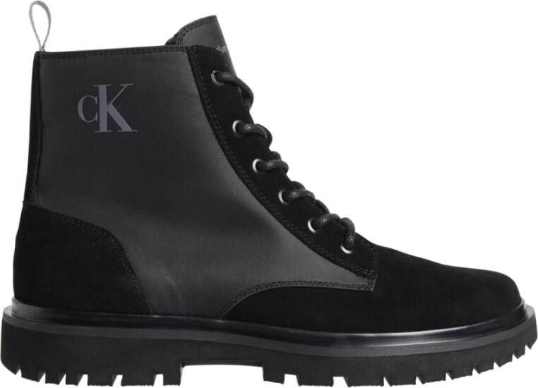 Calvin Klein Jeans Zwarte Veterschoenen voor Wandelen Black Heren