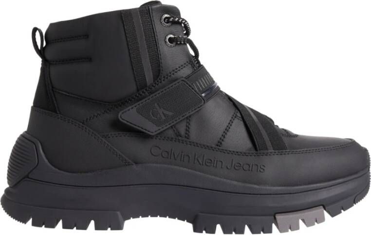 Calvin Klein Jeans Zwarte Veterschoenen voor Wandelen Black Heren