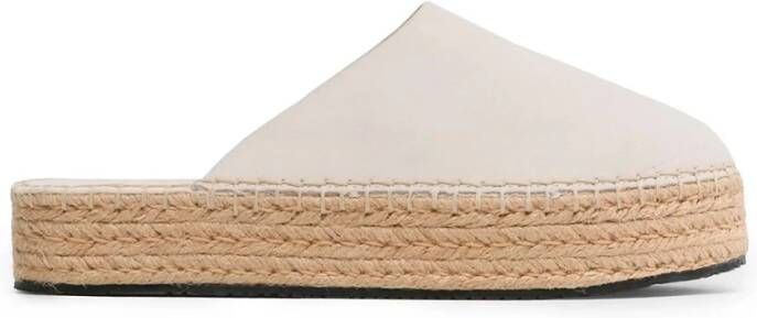 Calvin Klein Leren Espadrilles White Dames